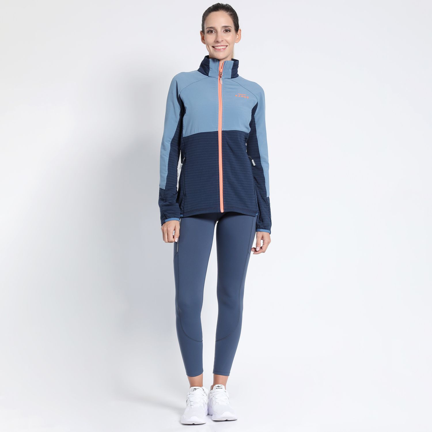 Polar Trail Running Bitone Full Zipper Mujer