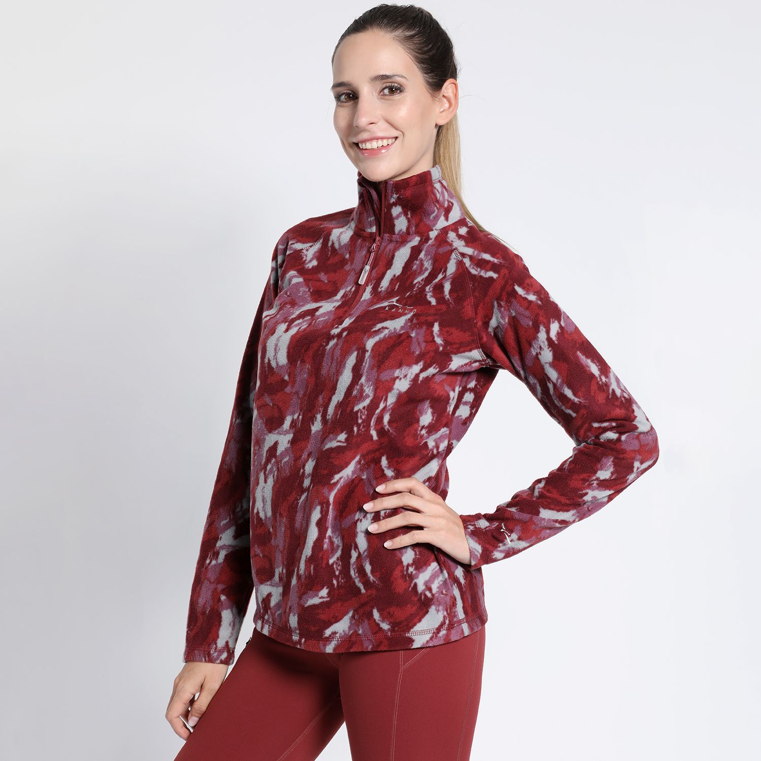 Polar Estampado Half Zip Mujer