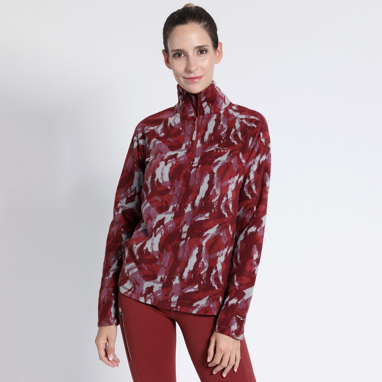 Polar Estampado Half Zip Mujer