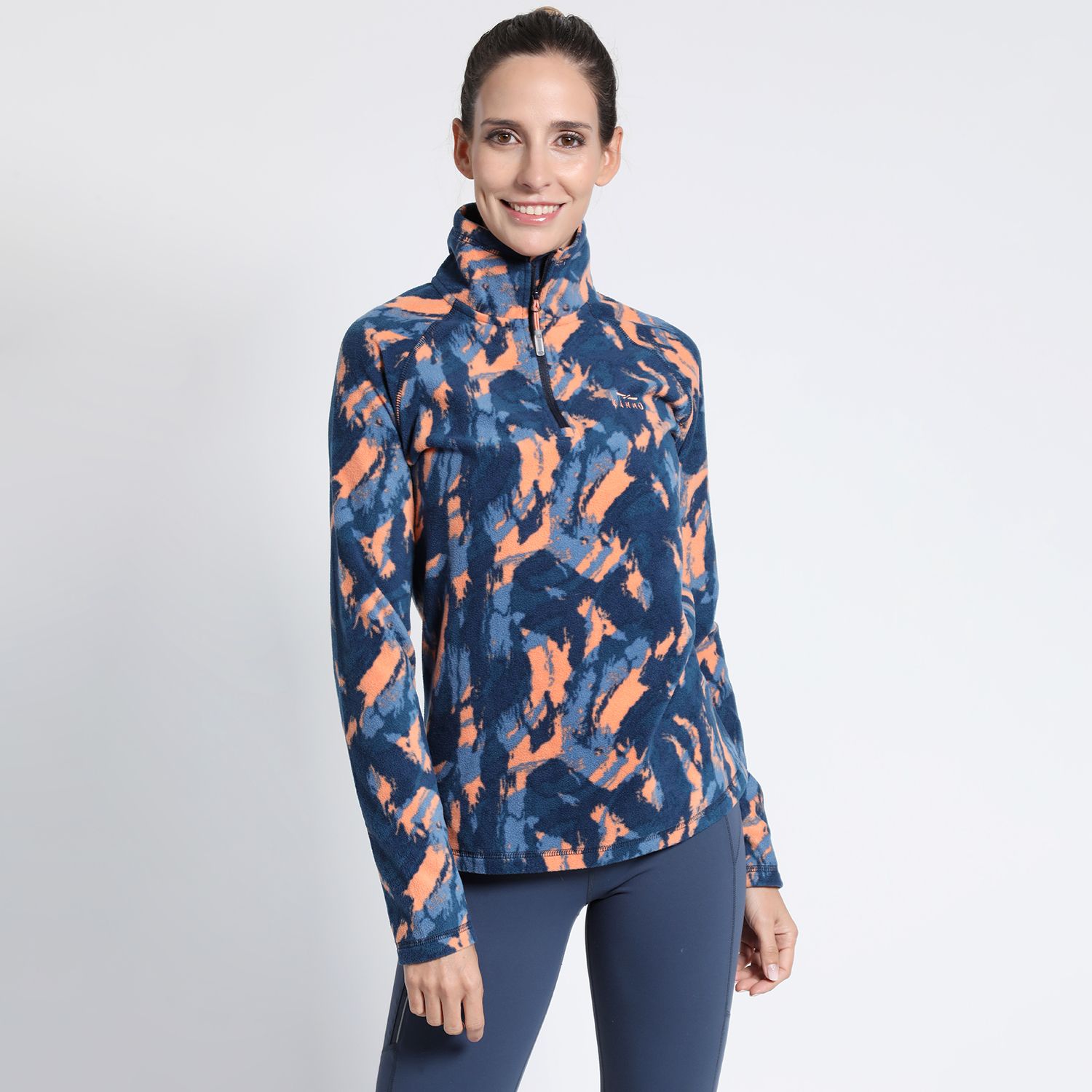 Polar Estampado Half Zip Mujer