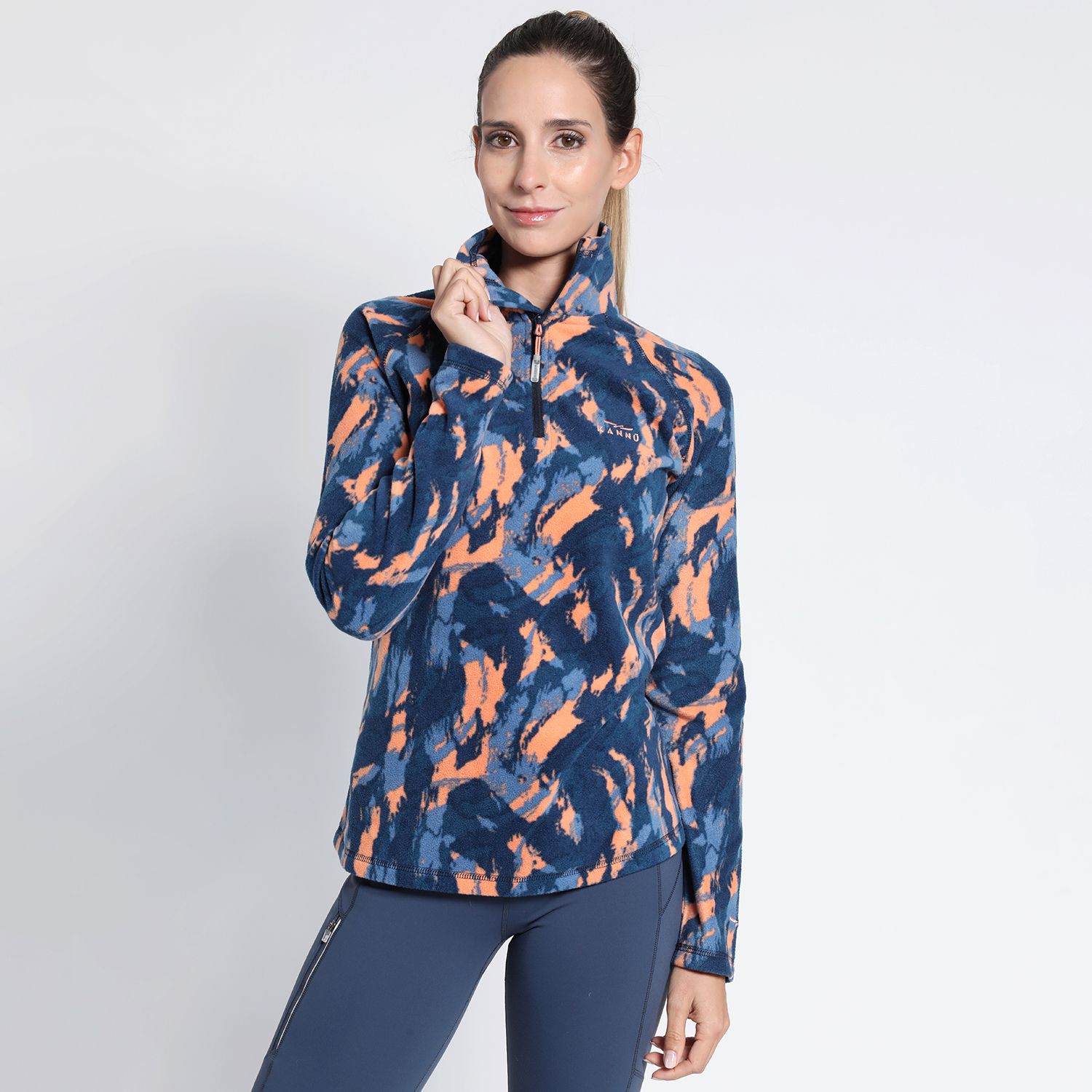 Polar Estampado Half Zip Mujer