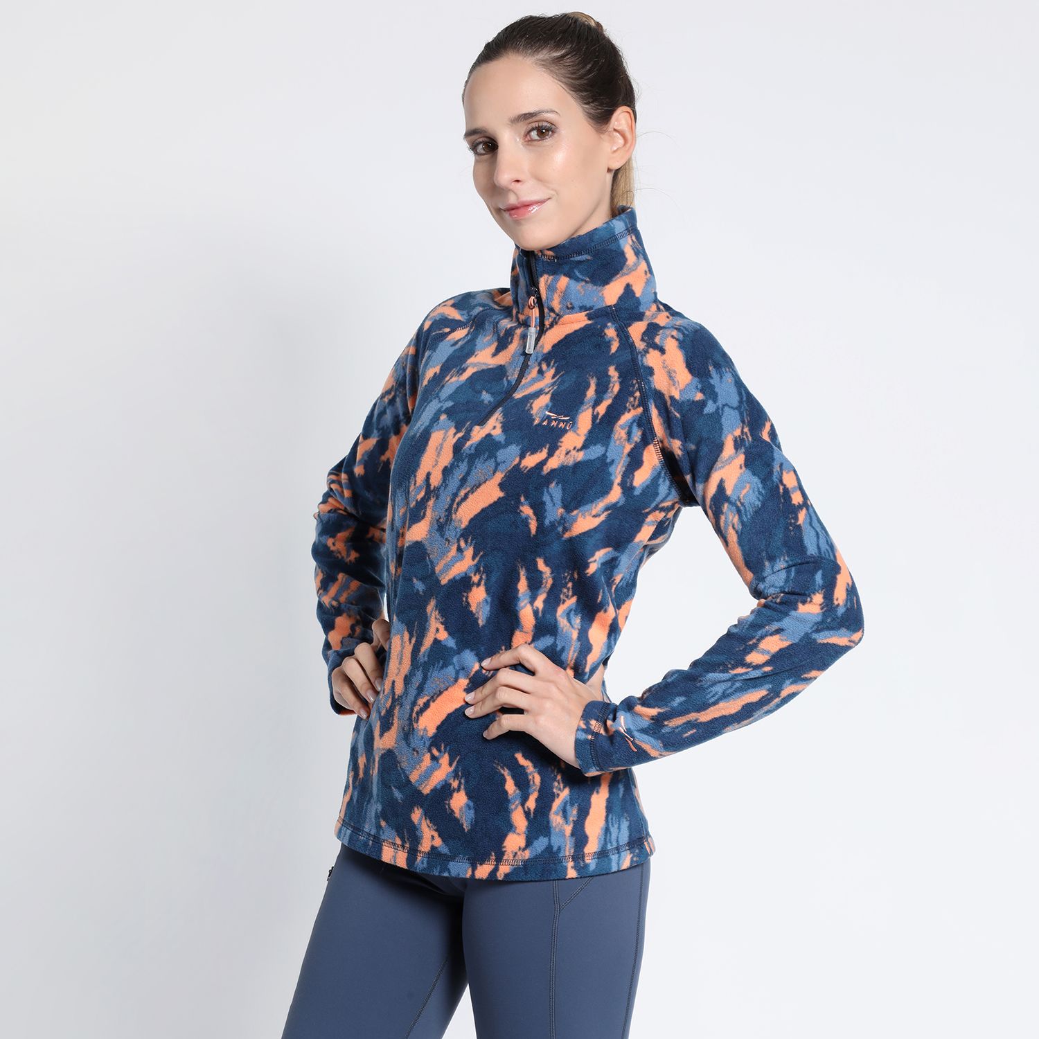 Polar Estampado Half Zip Mujer