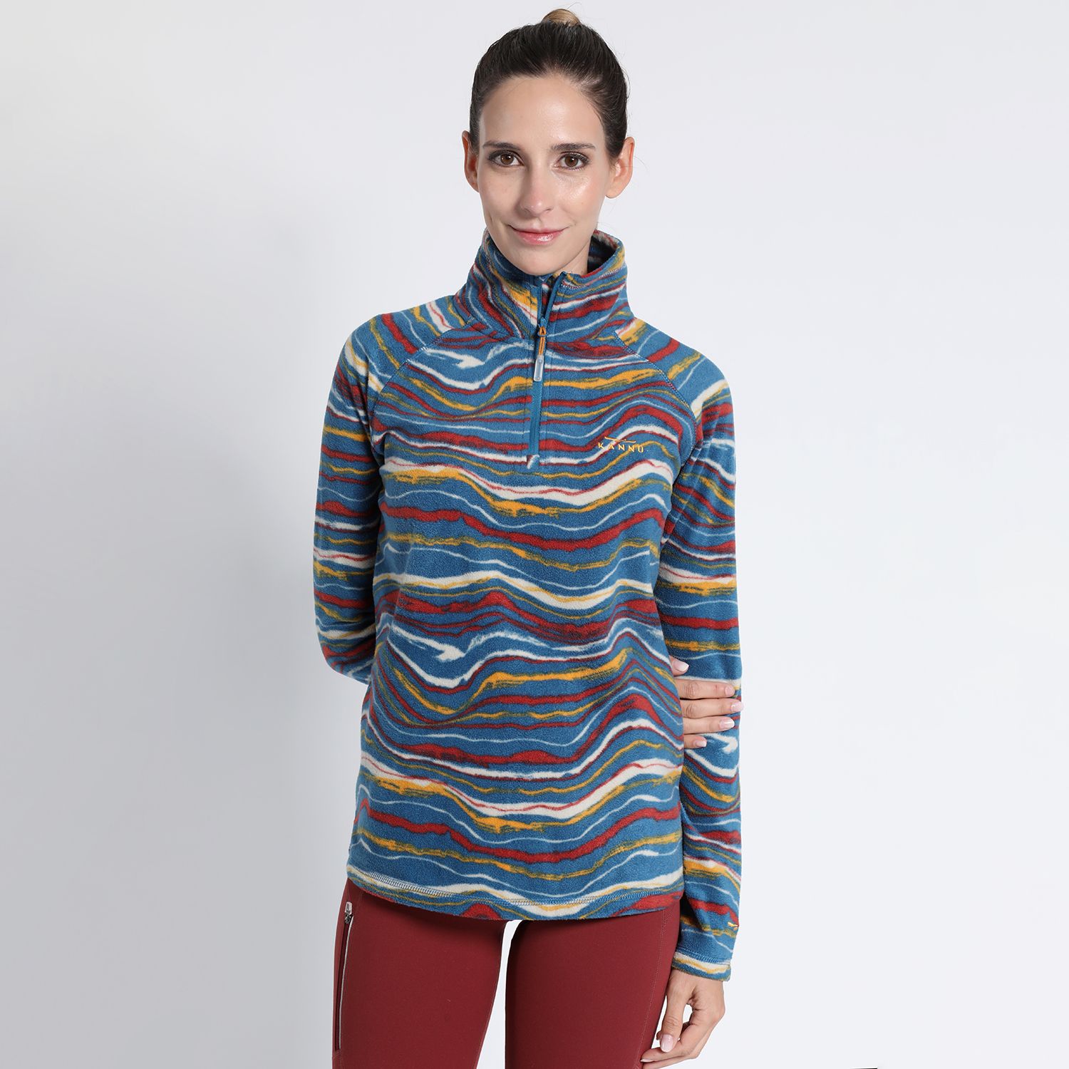 Polar Estampado Half Zip Mujer