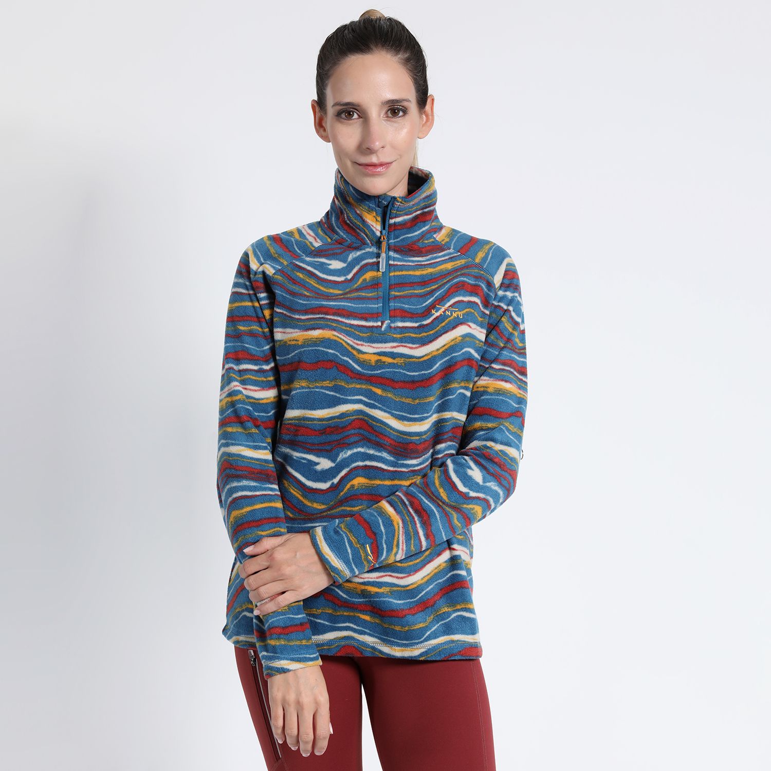 Polar Estampado Half Zip Mujer