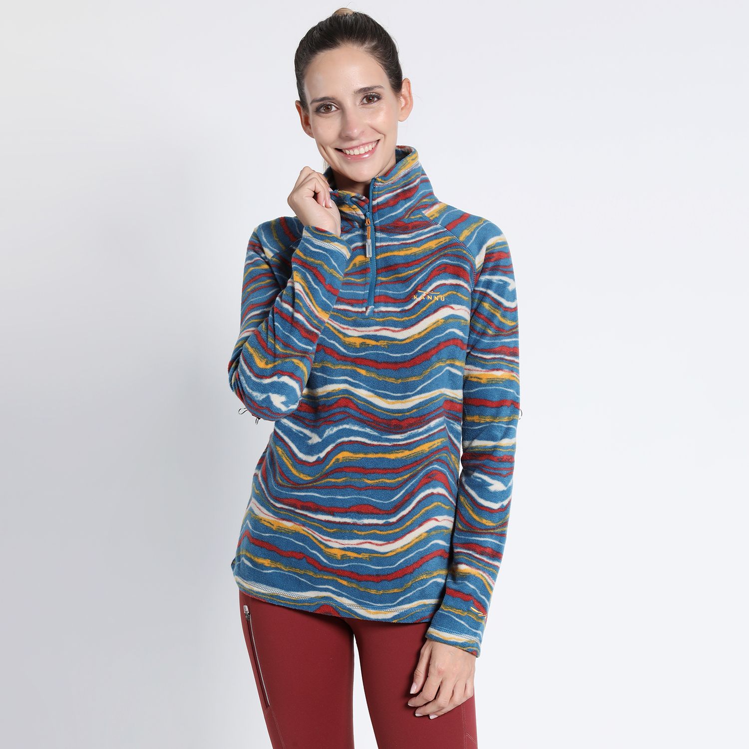 Polar Estampado Half Zip Mujer